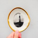 Wandteller Leuchtturm vintage Herr Fuchs Deko gold mini 11cm Wohnen