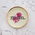 Wandteller moin. Typo Herr Fuchs mini 11cm gold rosa Blume vintage Wohnen