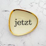 Wandteller Typo jetzt Herr Fuchs mini 10cm Gold eckig vintage wohnen