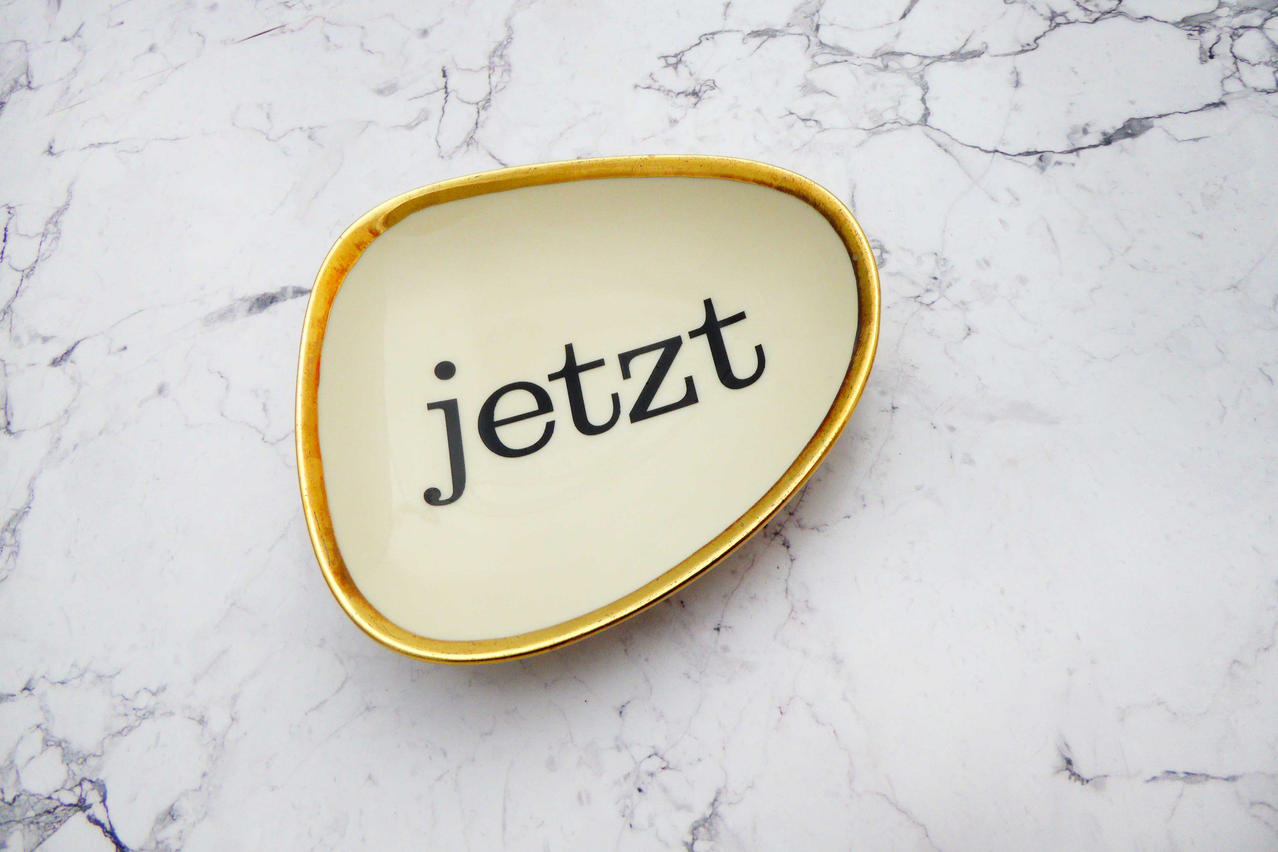 Wandteller Typo jetzt Herr Fuchs mini 10cm Gold eckig vintage wohnen – Bild 3