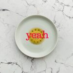 Wandteller Herr Fuchs Typo yeah gold  Muster mini neonpink 10cm vintage