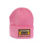 Mütze Kassette 90er rosa Herr Fuchs Patch Beanie