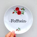 Wandteller Typo Fofftein vintage Herr Fuchs Teller Blume Wohnen 19cm