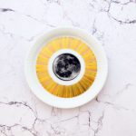 Wandteller Herr Fuchs Mond Gold Strahlen mini 10cm vintage Wohnen