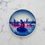 Wandteller Herr Fuchs moin. Typo blau mini 8cm neon minimini Kopenhagen Meerjungfrau