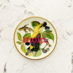 Wandteller Herr Fuchs moin Typo Vögel mini 8cm minimini neon vintage