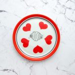 Wandteller Franzbrötchen vintage Herr Fuchs Teller rot 10cm Hamburg Wohnen Herz