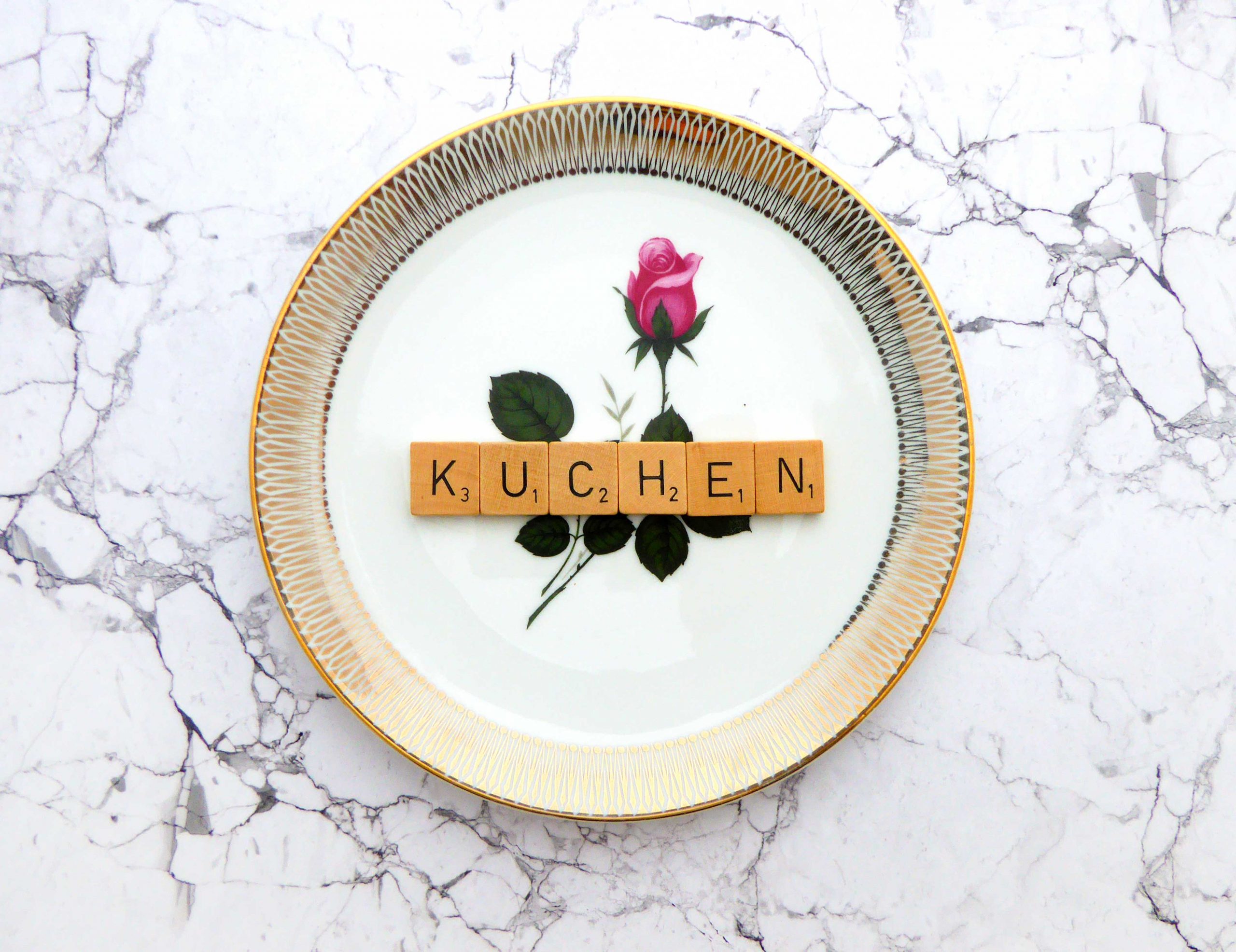 Wandteller Kuchen Vintage Herr Fuchs Deko Küche 19cm Food Blumen Scrabble