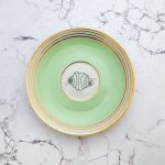 Wandteller Franzbrötchen vintage Herr Fuchs Teller Mint Gold 14cm Hamburg Wohnen