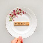 Wandteller Wurst Vintage Typo Herr Fuchs 19cm Wohnen Blumen Gold