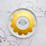 Wandteller Franzbrötchen vintage Herr Fuchs Teller Gold 16cm Hamburg Wohnen Breiter Rand