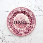 Wandteller Herr Fuchs Typo moin. Wohnen Burgund/Rot Wedgewood 15cm