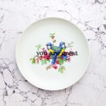 Wandteller you are great Herr Fuchs gold vintage 19cm Vogel Blaumeise Wohnen