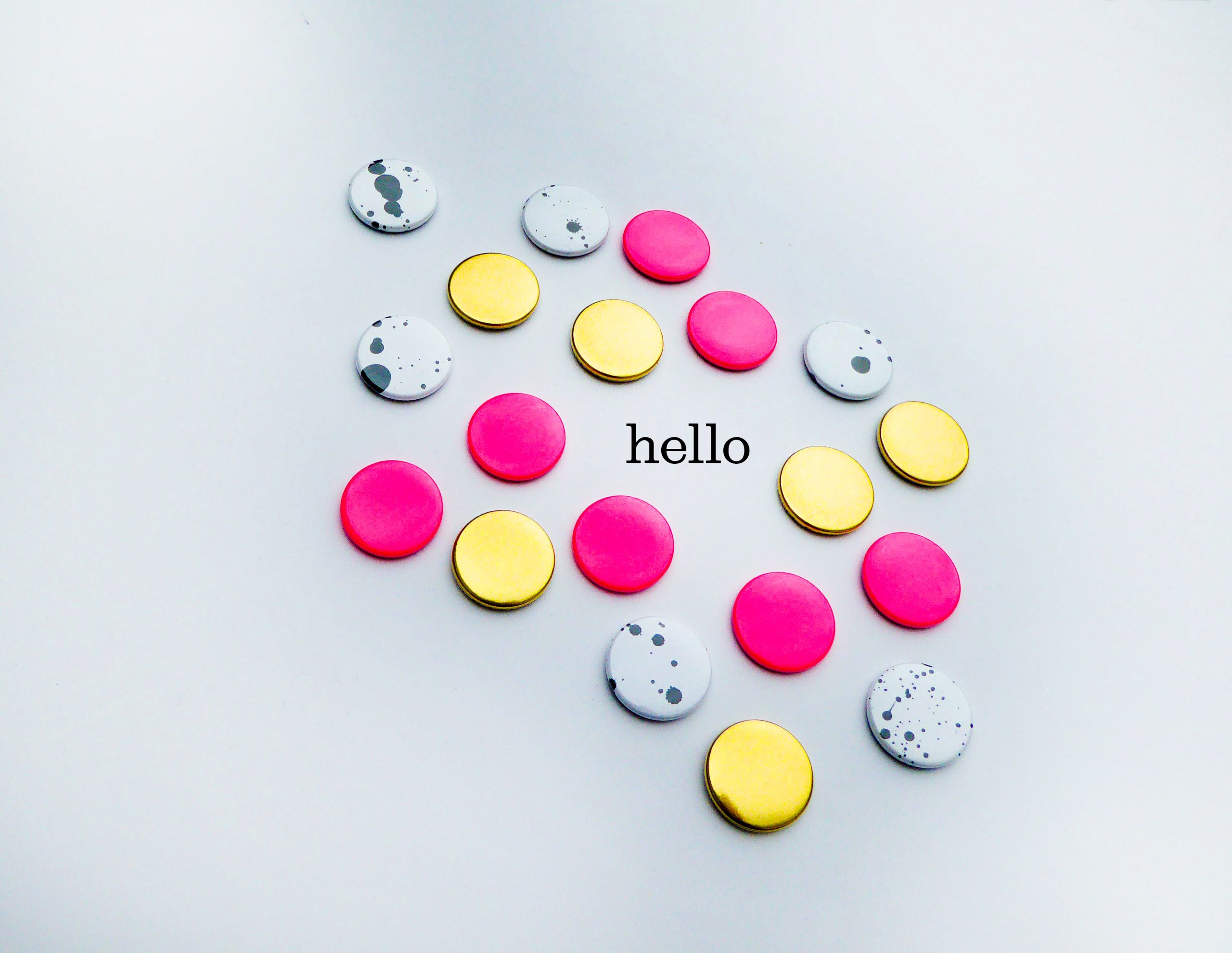 Neon Gold Punkte Pink Magneten Set 8 Stück Herr Fuchs 3 Farben – Bild 3