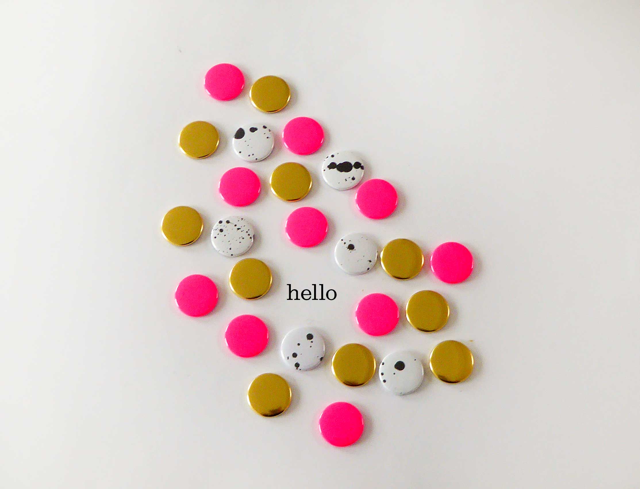 Neon Gold Punkte Pink Magneten Set 8 Stück Herr Fuchs 3 Farben – Bild 4