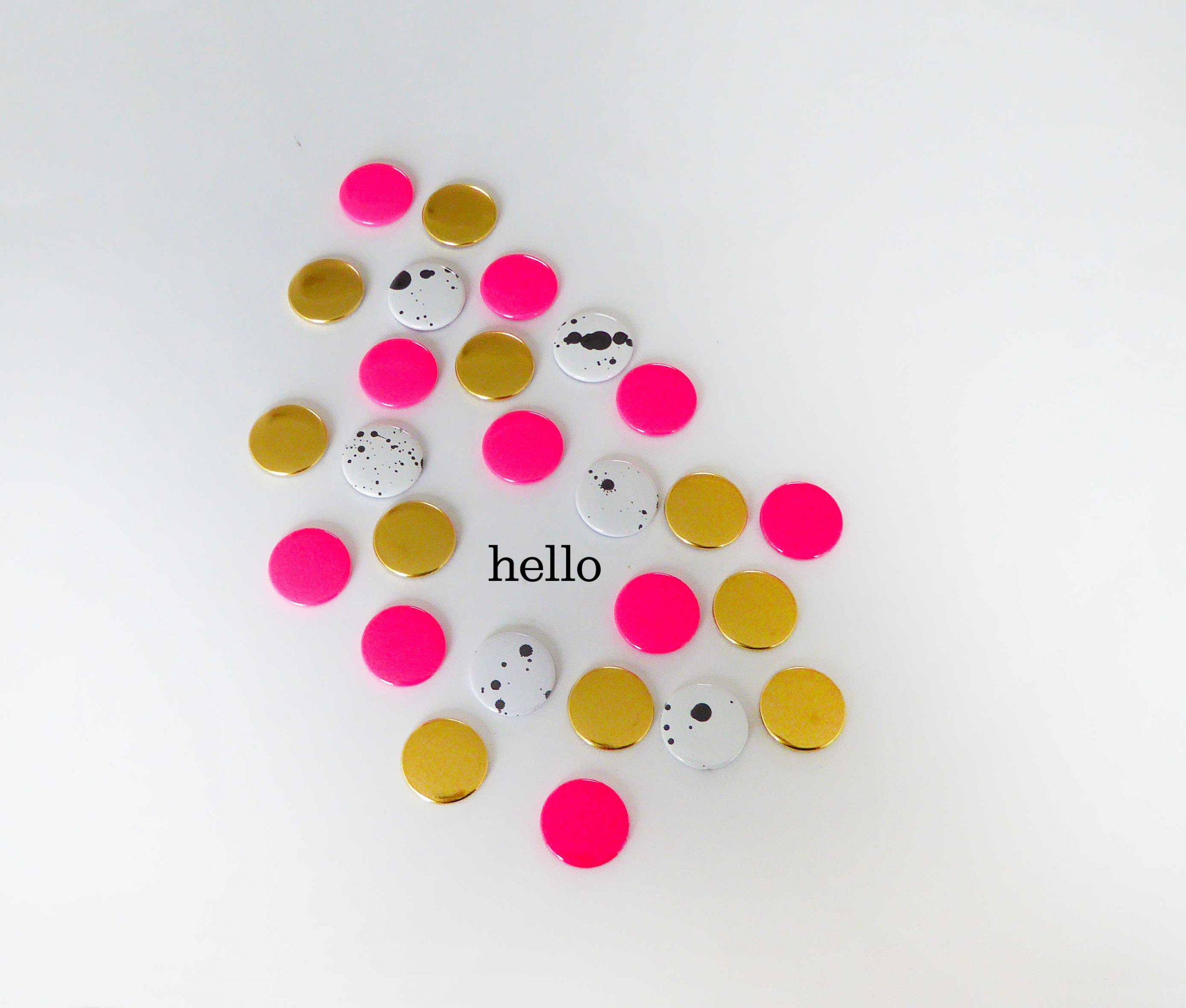 Neon Gold Punkte Pink Magneten Set 8 Stück Herr Fuchs 3 Farben – Bild 2