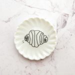 Wandteller Herr Fuchs Franzbrötchen schwarz weiß mini 5cm minimini Deko Wohnen