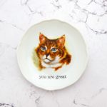 Wandteller Typo you are great Herr Fuchs Katze 10cm Wohnen vintage