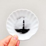 Wandteller Herr Fuchs Leuchtturm weiß mini 10cm Wohnen Meer Muschel vintage