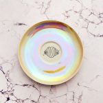 Wandteller Herr Fuchs Franzbrötchen irisierend mini Regenbogen 14cm vintage Hamburg