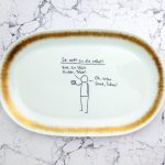 Wandteller @kriegundfreitag Typo Danke Tobias vintage Herr Fuchs Teller Gold 32cm Platte