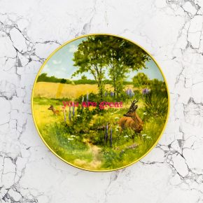 Wandteller you are great Herr Fuchs Reh Wald 24cm neonpink vintage wohnen