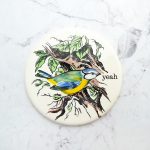 Wandteller Herr Fuchs Typo yeah mini Vogel 6cm minimini Blaumeise