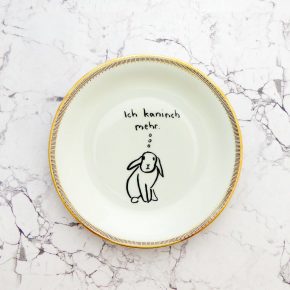 Wandteller @kriegundfreitag Typo Ich kaninch mehr vintage Herr Fuchs Teller Gold 19cm
