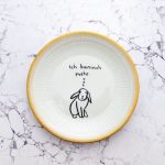 Wandteller @kriegundfreitag Typo Ich kaninch mehr vintage Herr Fuchs Teller Gold 19cm