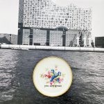 Wandteller Herr Fuchs Typo you are great Goldrand mini Vogel 10cm vintage Blaumeise