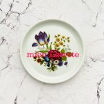 Wandteller Typo mien leevste vintage Herr Fuchs mini neonpink bunt  10cm Blumen