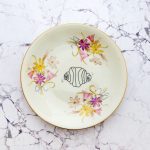 Wandteller Franzbrötchen vintage Herr Fuchs Teller Gold 19cm Hamburg Wohnen Blume