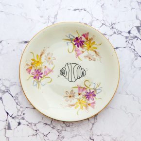 Wandteller Franzbrötchen vintage Herr Fuchs Teller Gold 19cm Hamburg Wohnen Blume