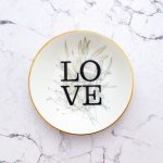 Wandteller Herr Fuchs Typo Love mini 11cm Gras Gelb Blau wohnen vintage