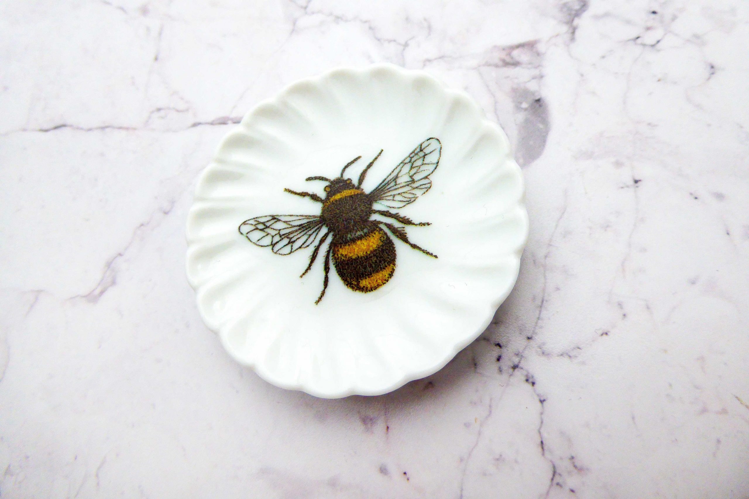 Wandteller Herr Fuchs Biene mini 5cm minimini Deko Wohnen Tier – Bild 2