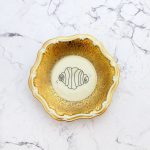 Wandteller Franzbrötchen vintage Herr Fuchs Teller Gold 10cm Hamburg Wohnen Breiter Rand