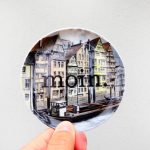 Wandteller Herr Fuchs Typo moin. mini  Hamburg Motiv Nicolaifleet 10cm vintage