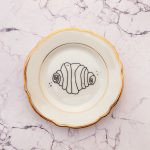 Wandteller Franzbrötchen vintage Herr Fuchs Teller Gold 12cm Hamburg Wohnen Bögen