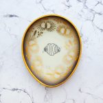 Wandteller Franzbrötchen vintage Herr Fuchs Teller Schwarz Gold 12cm Hamburg Wohnen oval