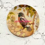 Wandteller you are great Herr Fuchs Vogel 19cm neonpink vintage wohnen Schwarzkelchen