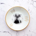 Wandteller Herr Fuchs Hase vintage gold Streifen 10cm Wohnen Muster