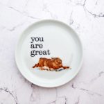 Wandteller Herr Fuchs you are great Typo Hase mini 10cm Tier vintage Wohnen weiß