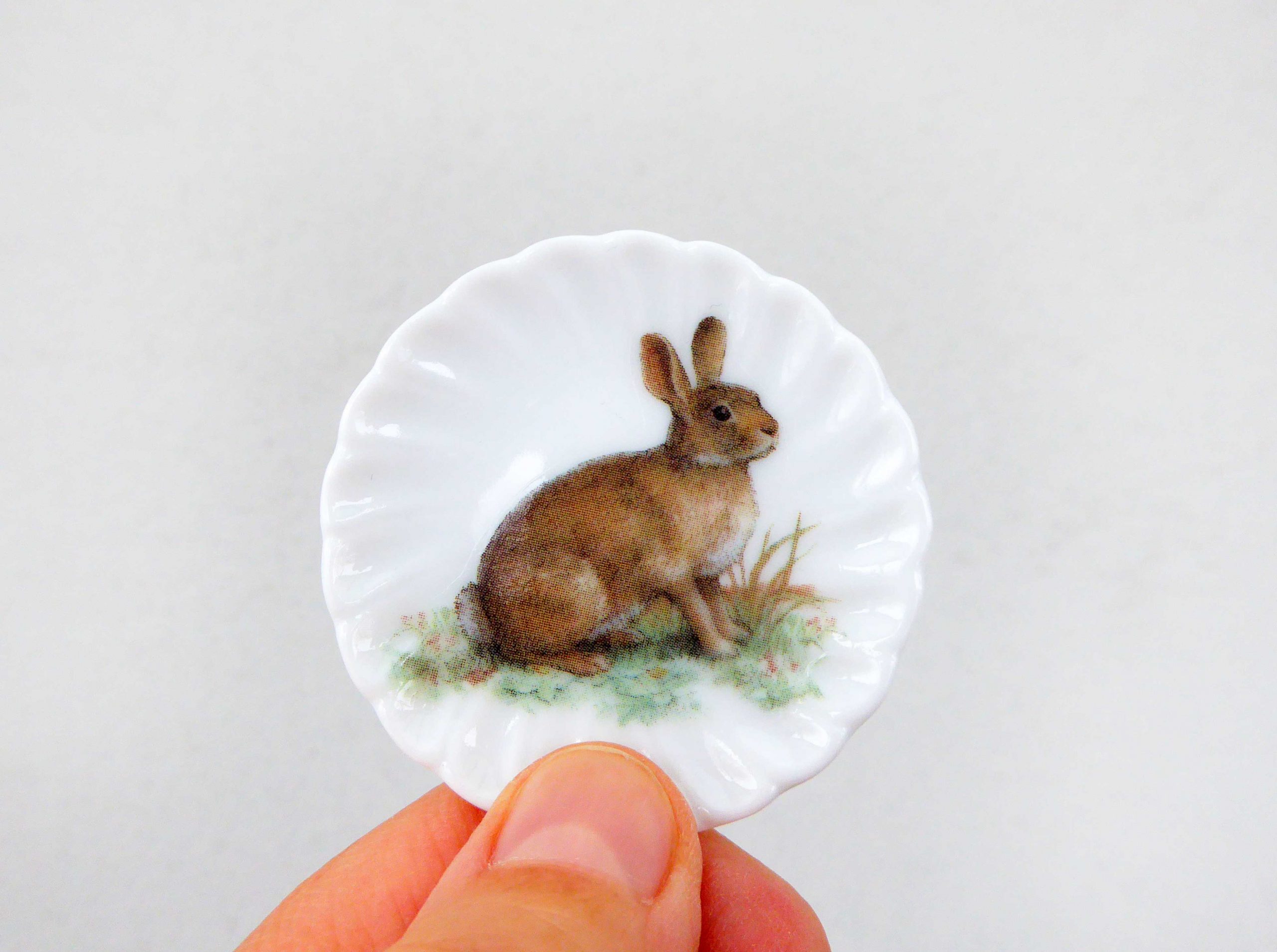 Wandteller Herr Fuchs Hase mini 5cm minimini Deko Wohnen Tier Ostern