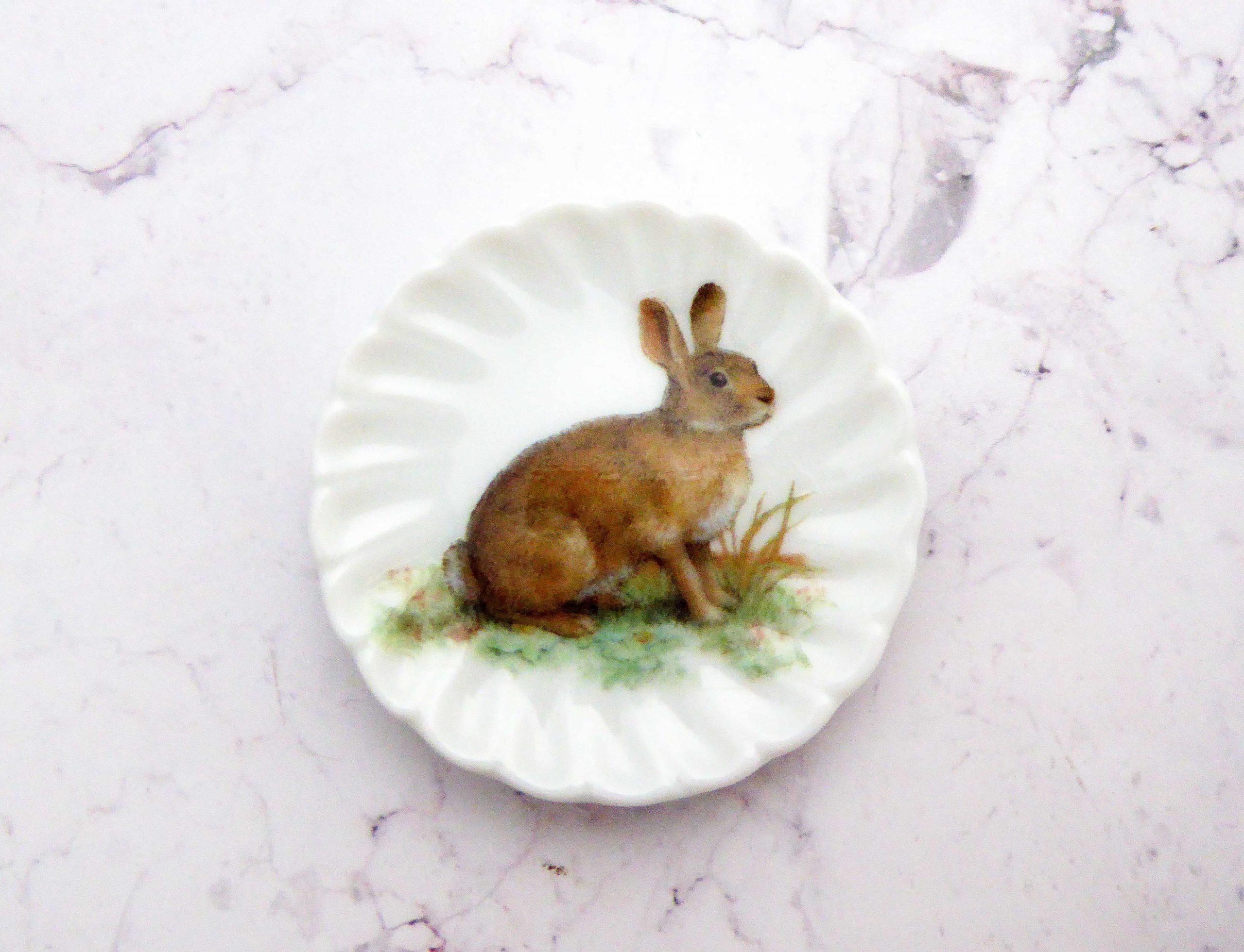 Wandteller Herr Fuchs Hase mini 5cm minimini Deko Wohnen Tier Ostern – Bild 3