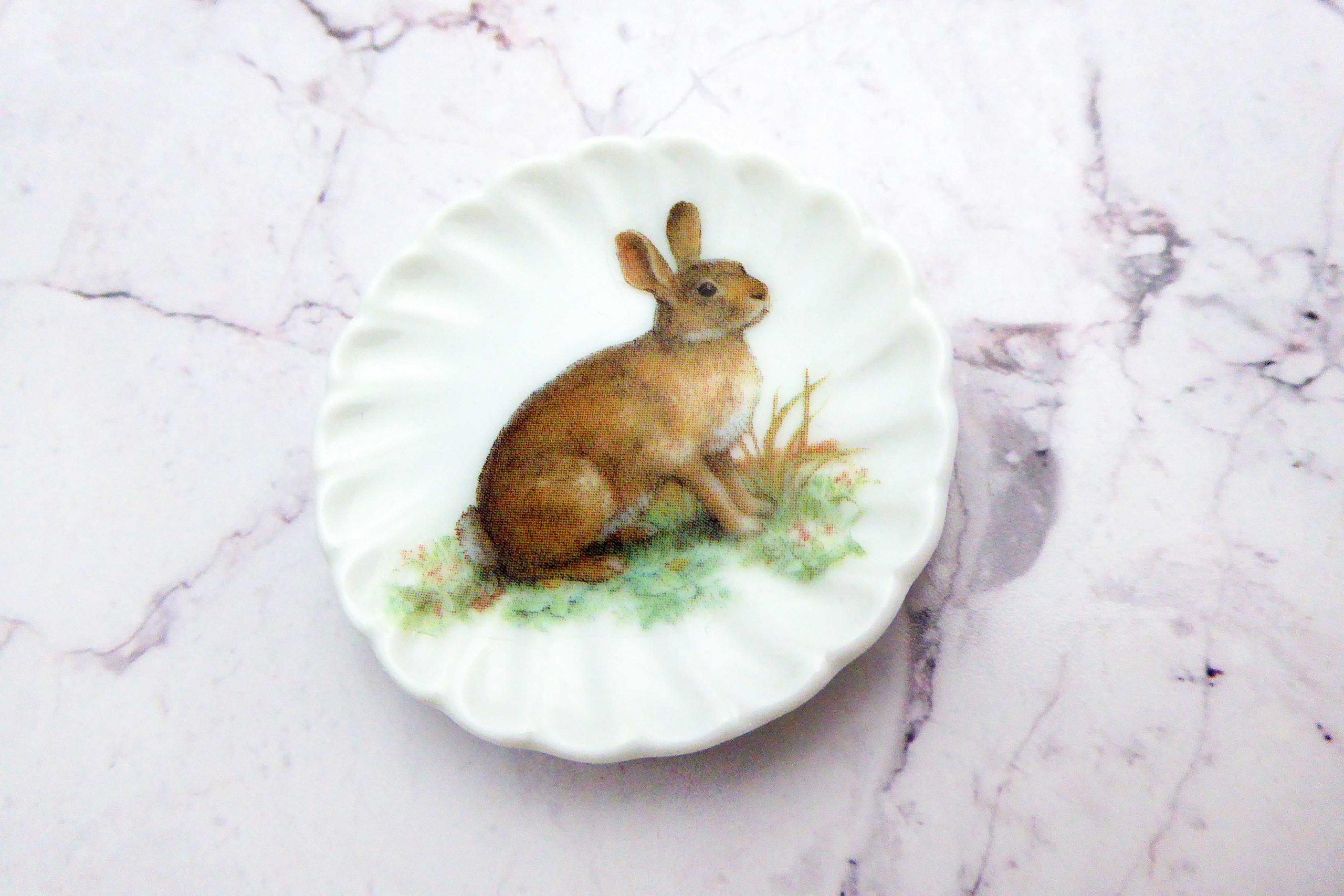 Wandteller Herr Fuchs Hase mini 5cm minimini Deko Wohnen Tier Ostern – Bild 2