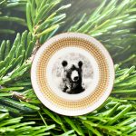 Wandteller Herr Fuchs Wohnen Bär mini gold 10cm Muster vintage