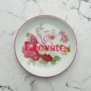 Wandteller Typo Leevste vintage Herr Fuchs mini neonpink rosa lila 10cm Blumen