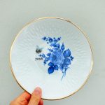 Wandteller Herr Fuchs yeah Typo Wohnen Hummel 19cm vintage gold Blume Blau