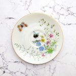 Wandteller Herr Fuchs yeah Typo Wohnen Hummel mini 14cm vintage gold Blume bunt