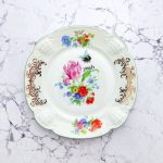 Wandteller Herr Fuchs yeah Typo Wohnen Hummel 19cm vintage gold Blume Grün Bunt